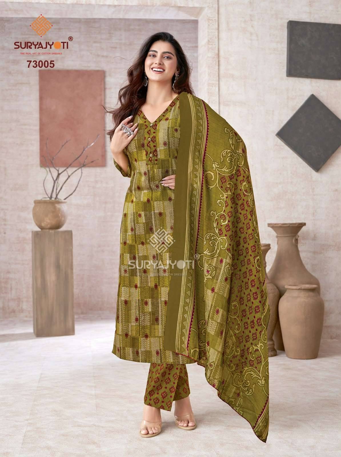 Suryajyoti Trendy Cotton Vol 73 Pure Cotton Readymade Suits 20 Pcs Catalog