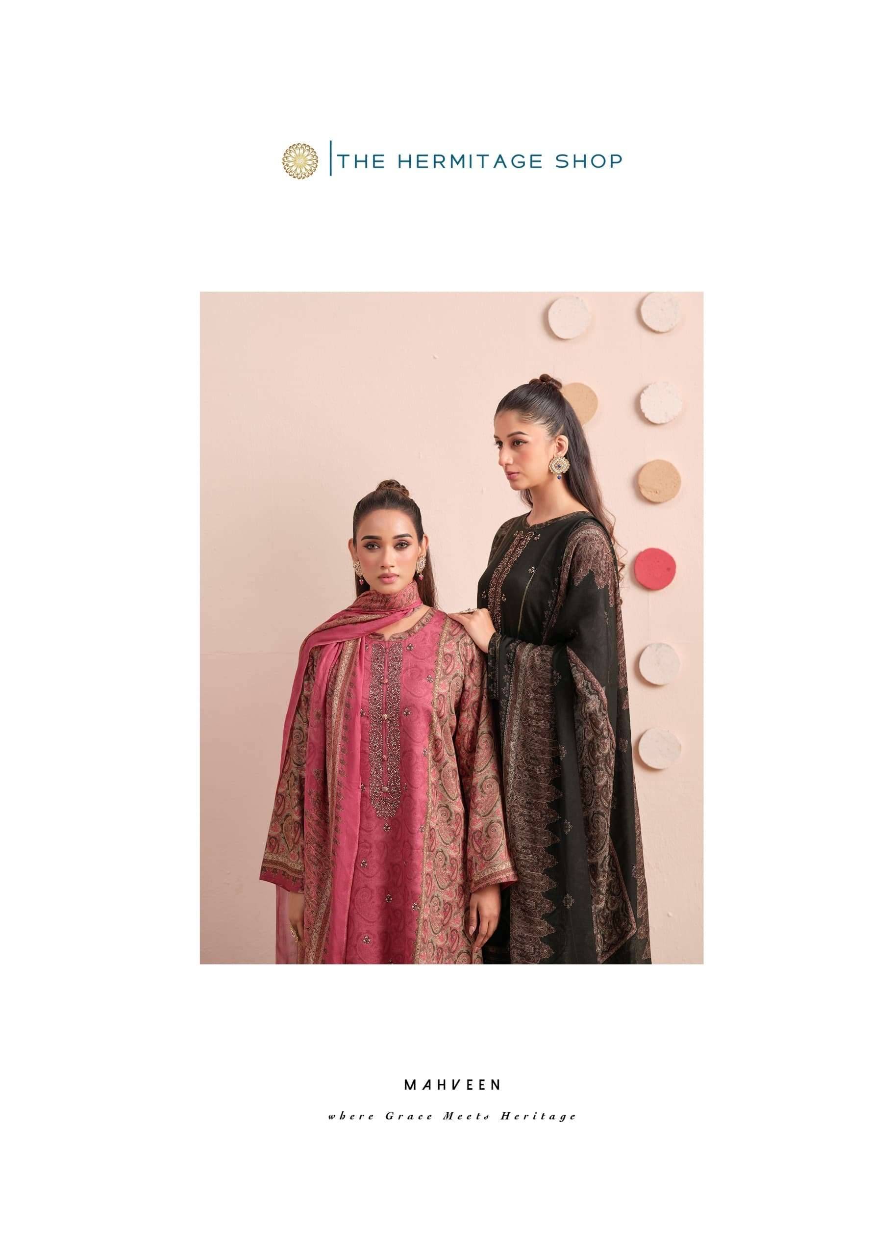 The Hermitage Shop Aaranya Vol 6 Digital Printed Satin Suit 4 Pcs Catalog