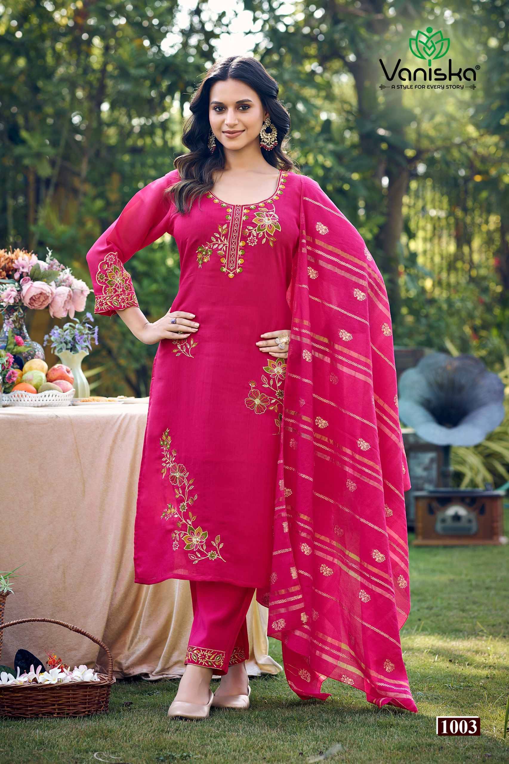 Vaniska Fashion Gulzar Chanderi Silk Kurti Combo 6 pcs Catalog | Wholesale Market Surat