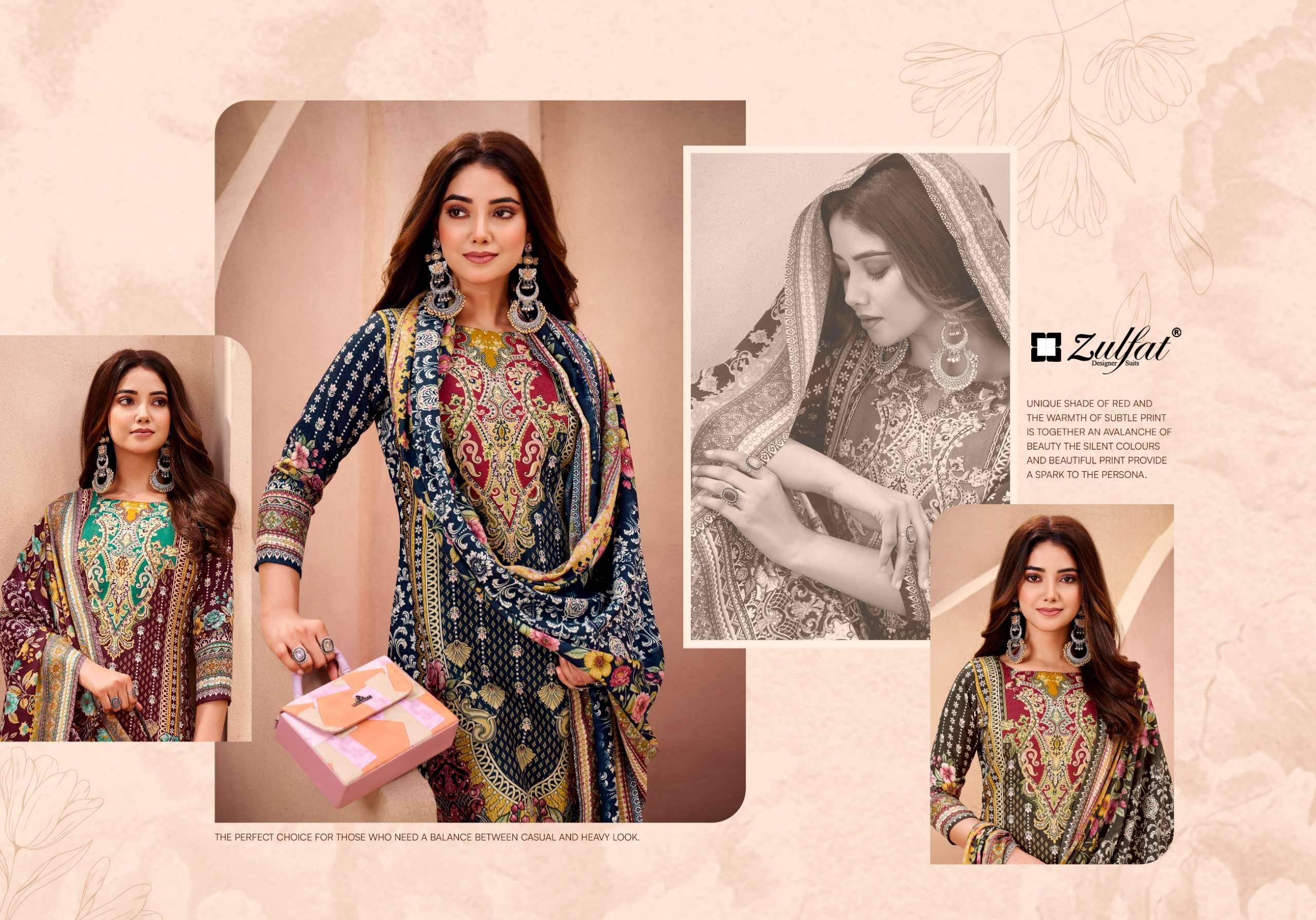 Zulfat Afsana Pure Woolen Pashmina Winter Collection With Price 4 Pcs Catalog