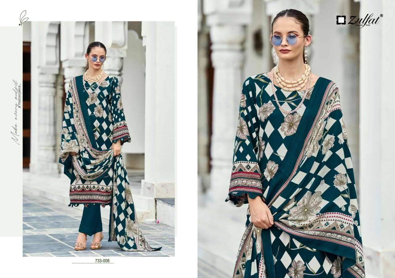 Zulfat Designer Kohinoor Pure Woolen Pashmina Suits 6 Pcs Catalog