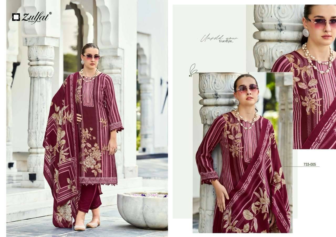 Zulfat Designer Kohinoor Pure Woolen Pashmina Suits 6 Pcs Catalog