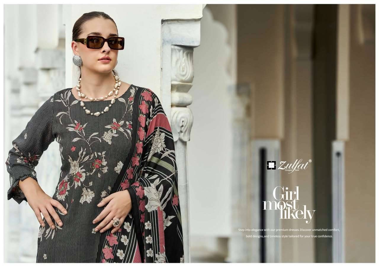 Zulfat Designer Kohinoor Pure Woolen Pashmina Suits 6 Pcs Catalog