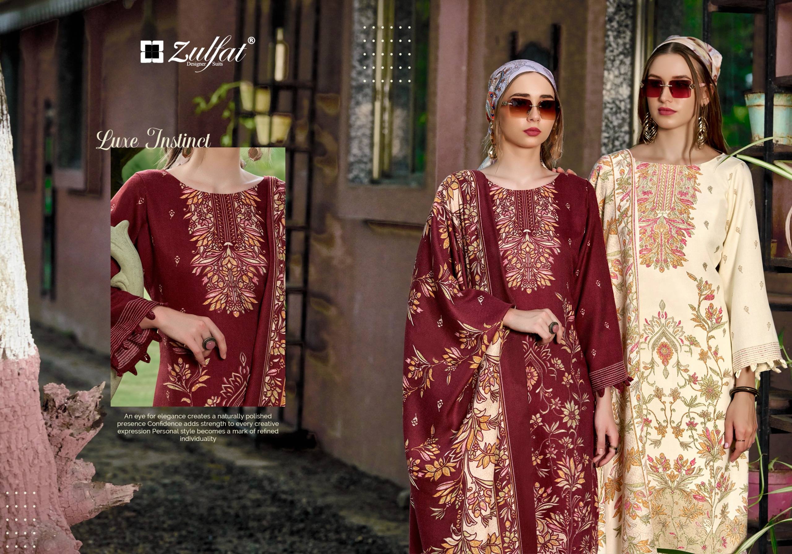 Zulfat Designer Shahinoor Pure Woollen Winter Dress Material 5 Pcs Catalog