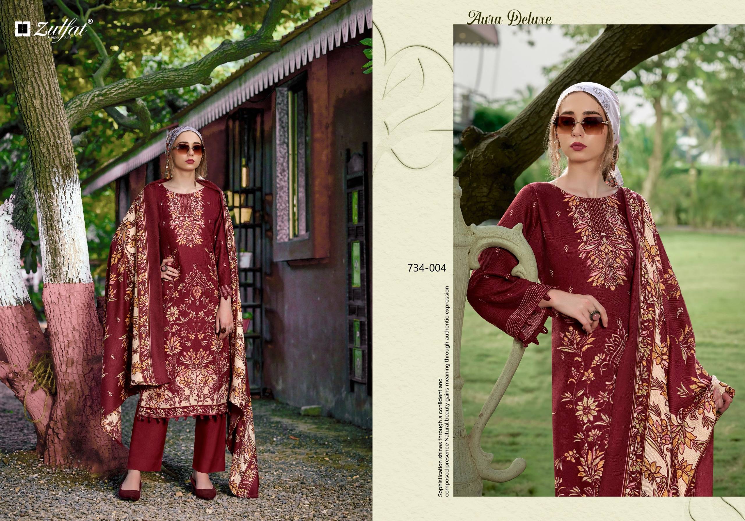 Zulfat Designer Shahinoor Pure Woollen Winter Dress Material 5 Pcs Catalog