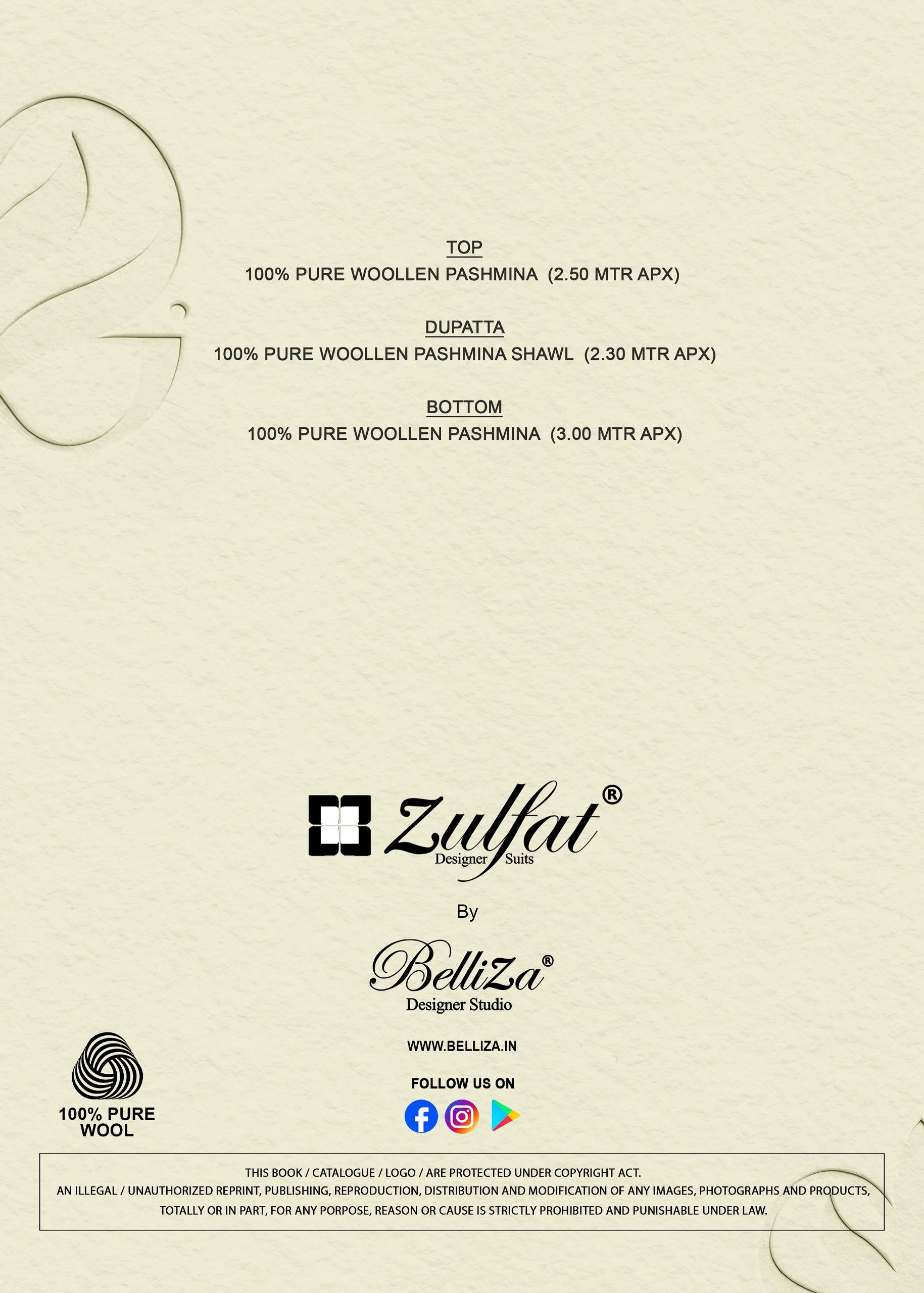 Zulfat Designer Shahinoor Pure Woollen Winter Dress Material 5 Pcs Catalog