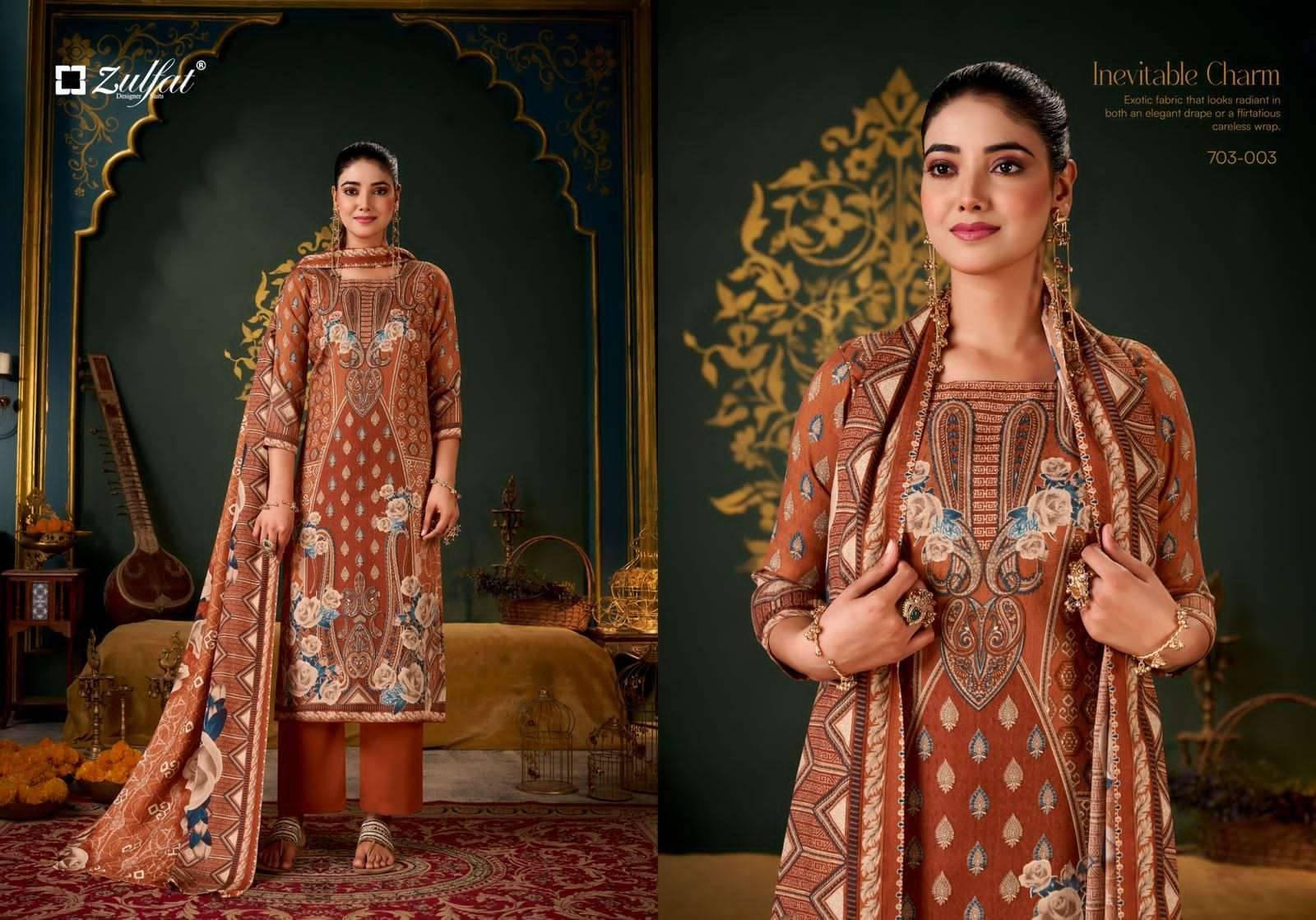 Zulfat Sameera Winter Collection Pashmina Dress Material 4 Pcs Catalog